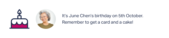 Birthday reminder email